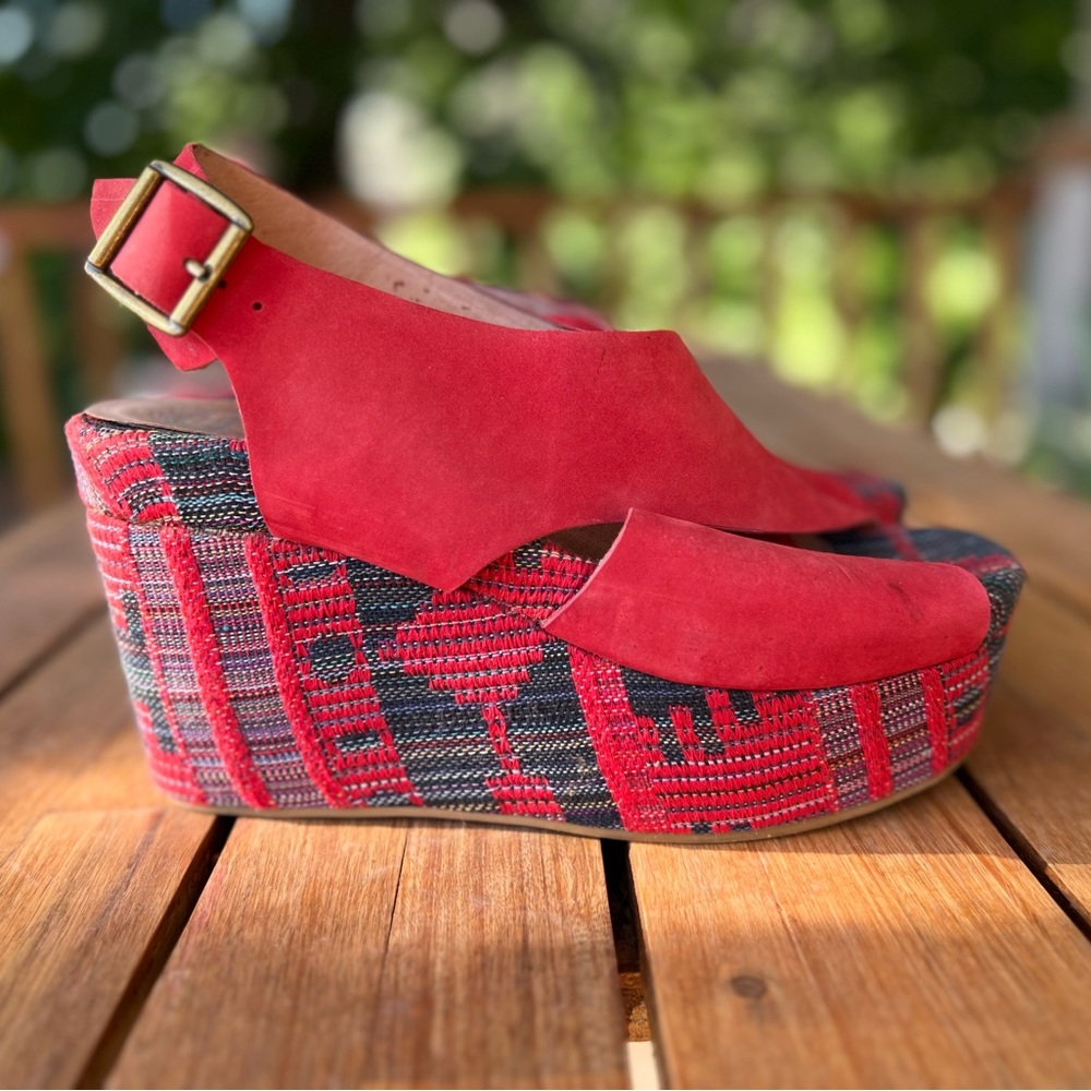 JEFFREY CAMPBELL - Pisa-Fab Wedge Sandal - Ibiza Last - Sz. 9